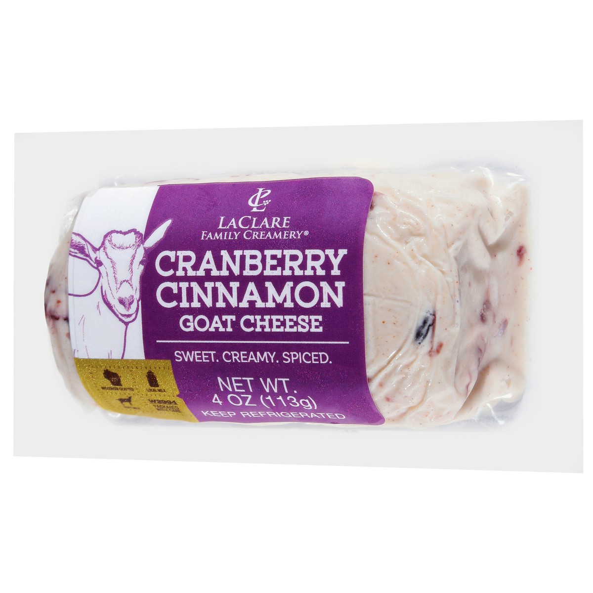 slide 7 of 13, LaClare Family Creamery Cranberry Cinnamon Goat Cheese 4 oz, 4 oz