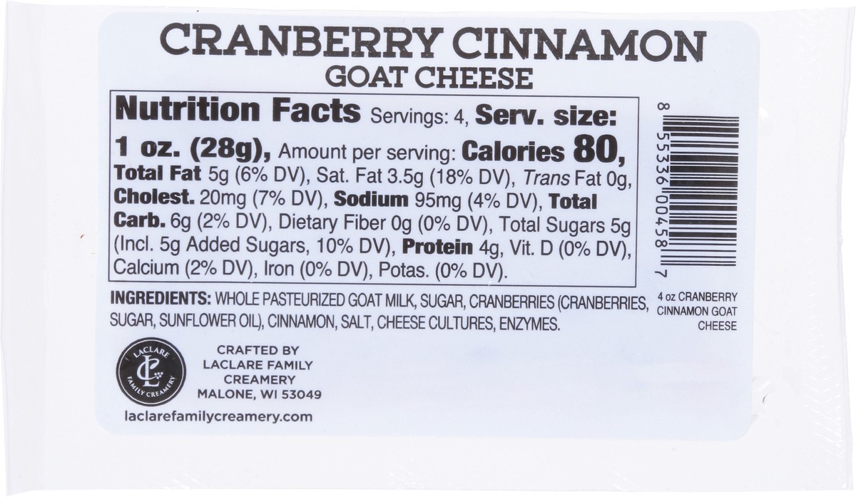 slide 8 of 13, LaClare Family Creamery Cranberry Cinnamon Goat Cheese 4 oz, 4 oz