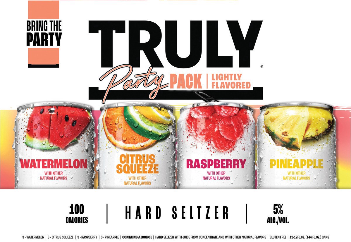 slide 10 of 13, TRULY Hard Seltzer Party Pack Variety (12 fl. oz. Can, 12pk.), 12 ct; 12 oz