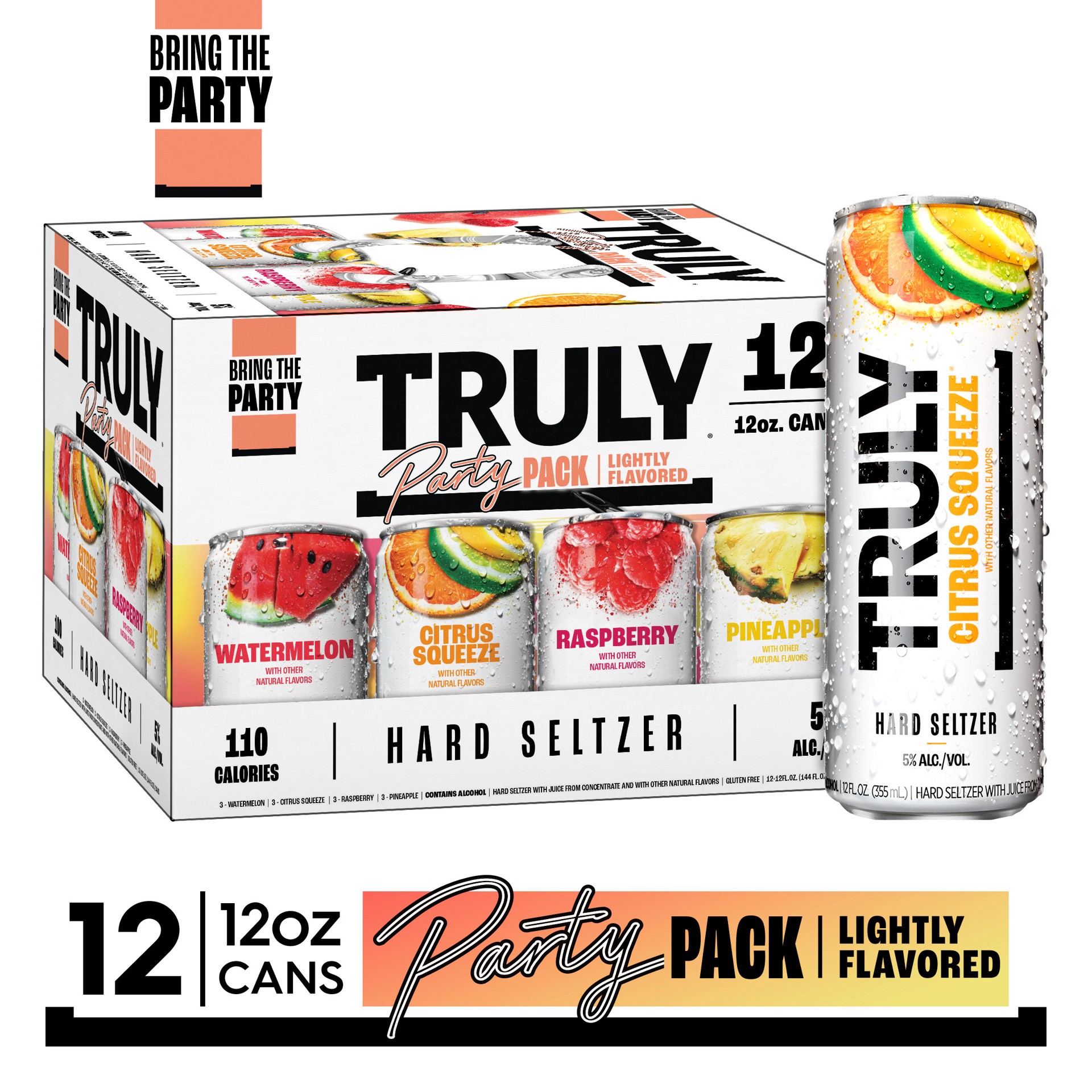 slide 1 of 13, TRULY Hard Seltzer Party Pack Variety (12 fl. oz. Can, 12pk.), 12 ct; 12 oz