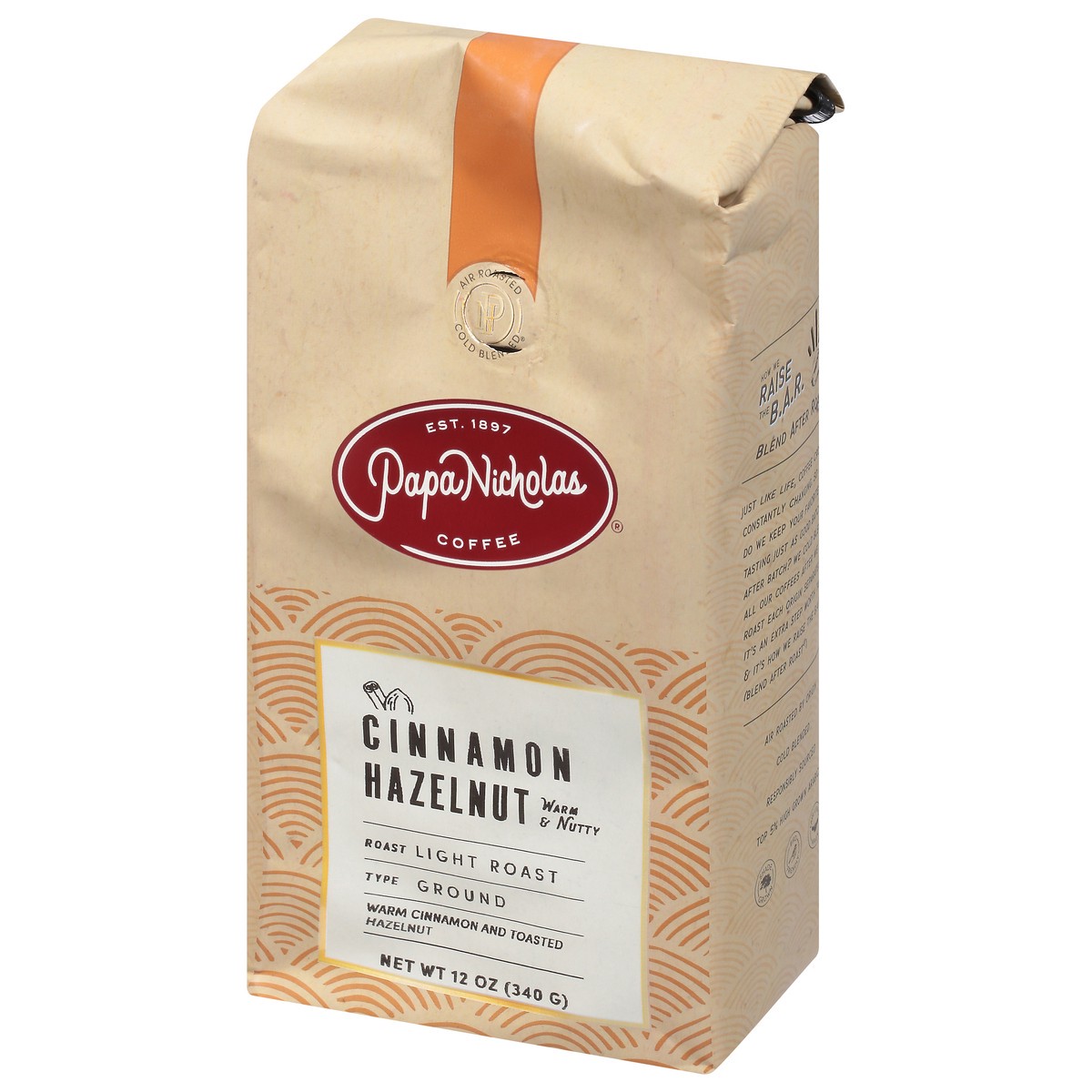 slide 3 of 10, PapaNicholas Ground Cinnamon/Hazelnut Coffee, 12 oz