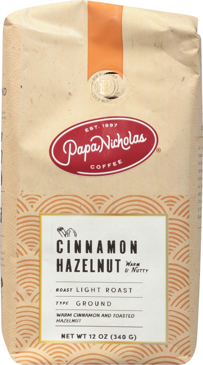slide 8 of 10, PapaNicholas Ground Cinnamon/Hazelnut Coffee, 12 oz