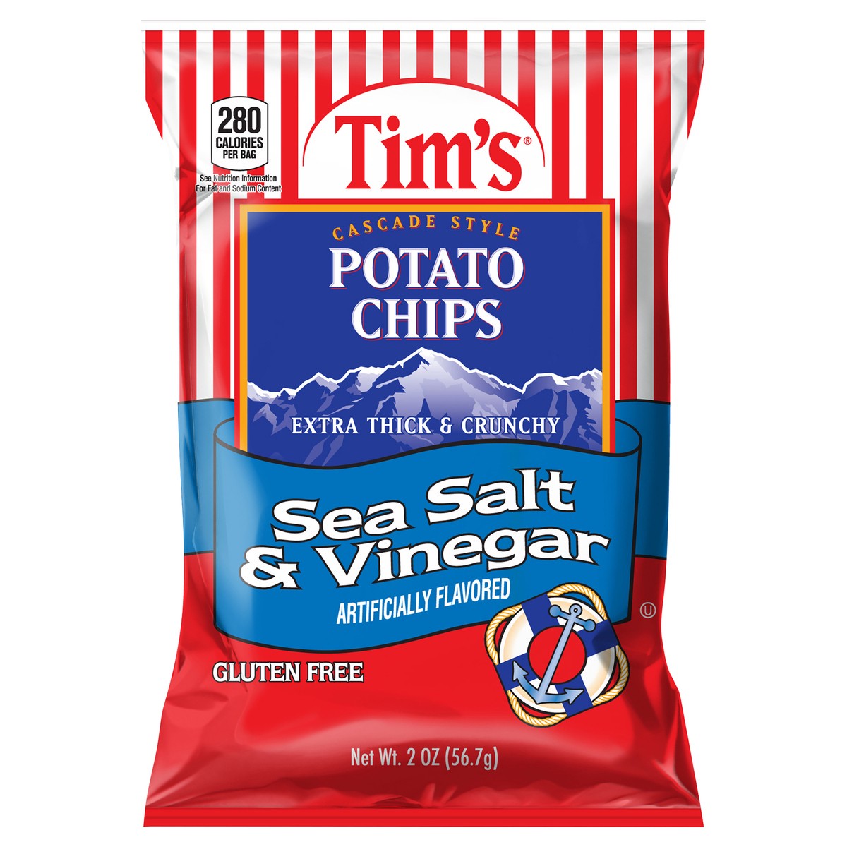 slide 10 of 11, Tim's 2 oz Tims Sea Salt & Vinegar Kettle Chip, 2 oz