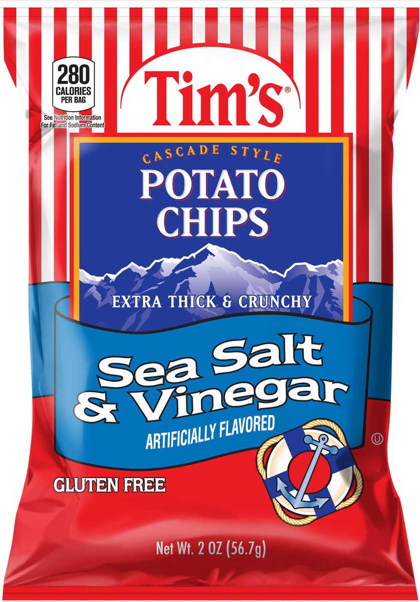 slide 7 of 11, Tim's 2 oz Tims Sea Salt & Vinegar Kettle Chip, 2 oz
