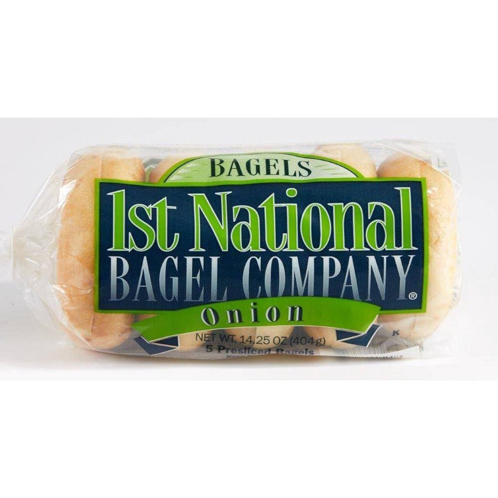slide 2 of 2, 1st National Bagel Company Onion Bagels, 5 ct; 14.25 oz