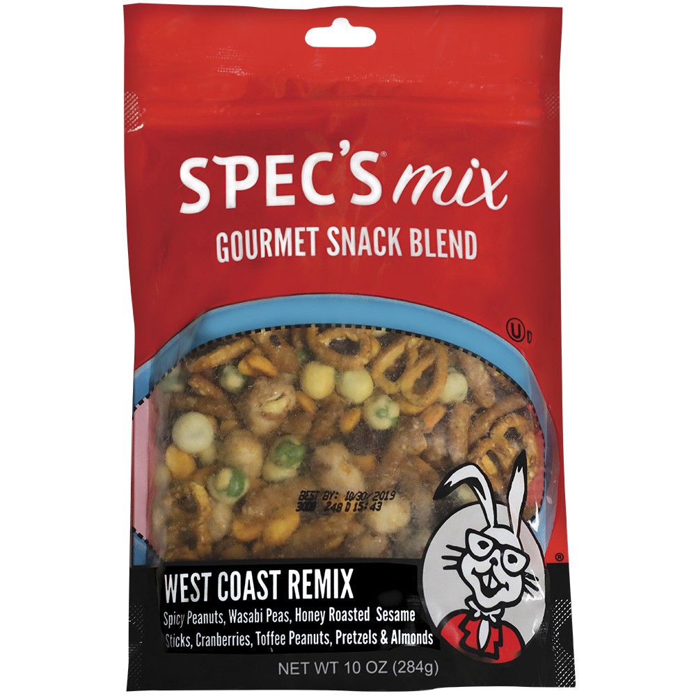 slide 1 of 1, Spec's West Coast Remix Gourmet Snack Mix, 10 oz