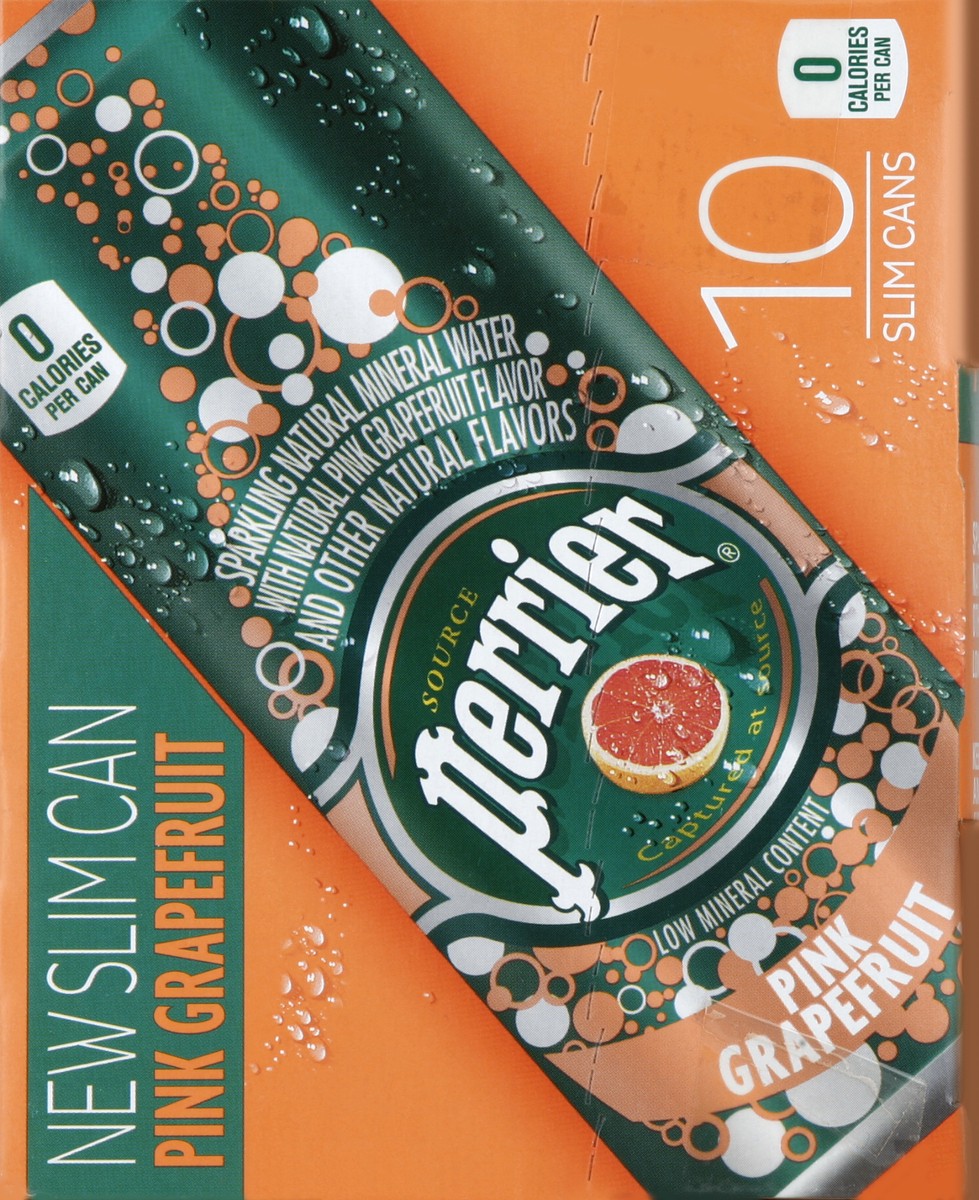 slide 6 of 7, PERRIER Pink Grapefruit Flavored Carbonated Mineral Water,  Slim Can - 8.45 oz, 8.45 oz