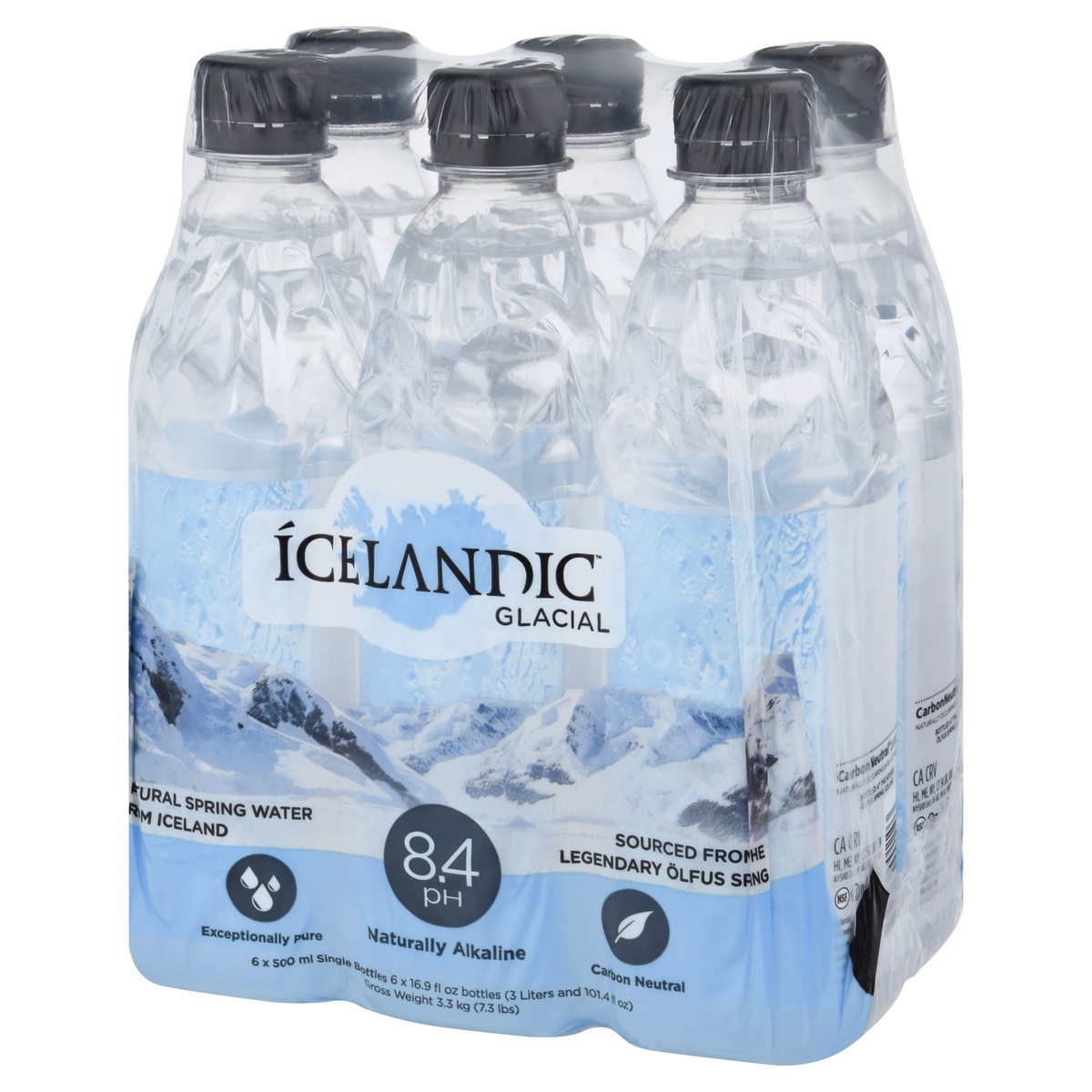 slide 3 of 9, Icelandic Glacial H2O Natural Spring Water, 6 ct; 16.9 fl oz