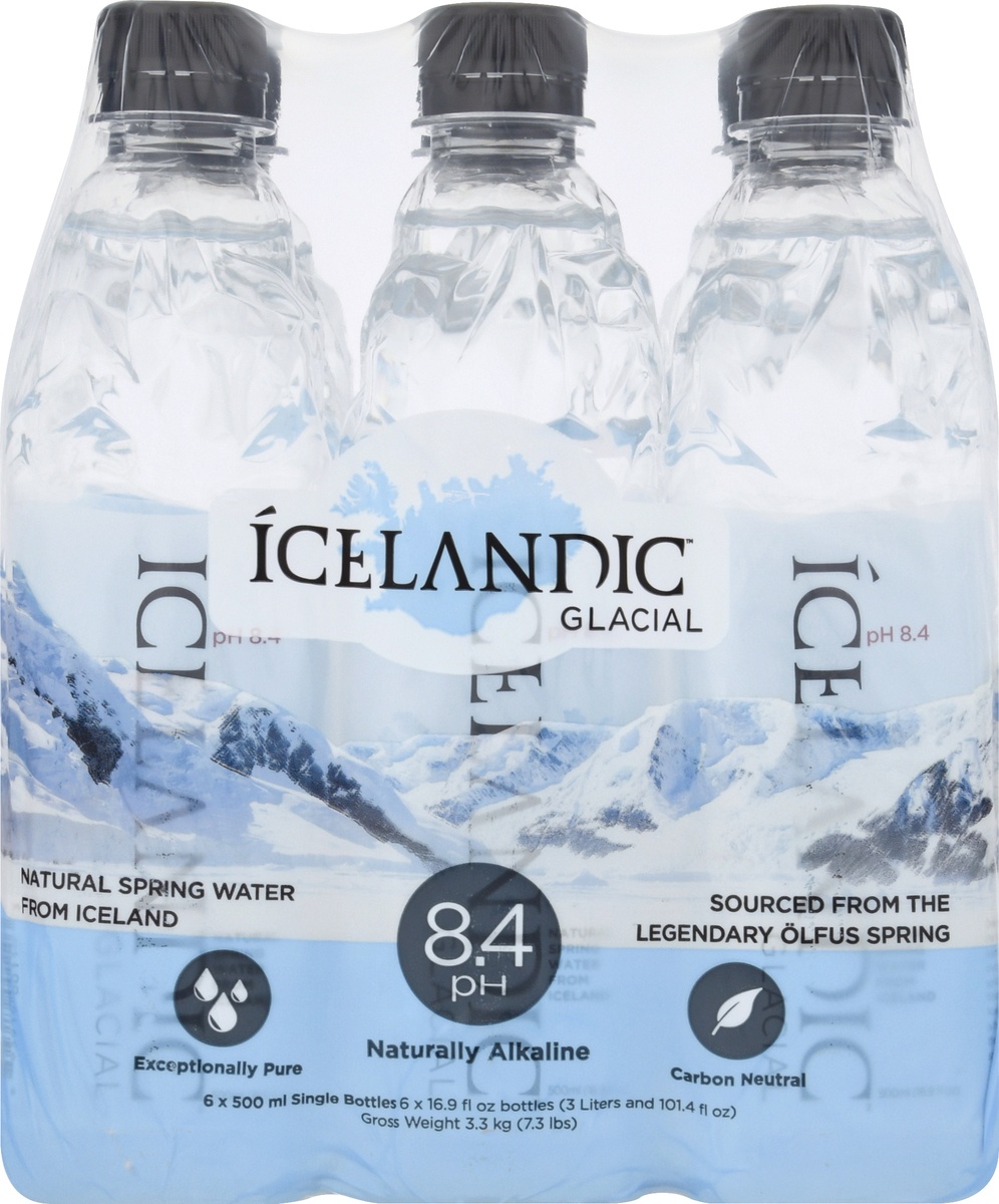 slide 4 of 9, Icelandic Glacial H2O Natural Spring Water, 6 ct; 16.9 fl oz