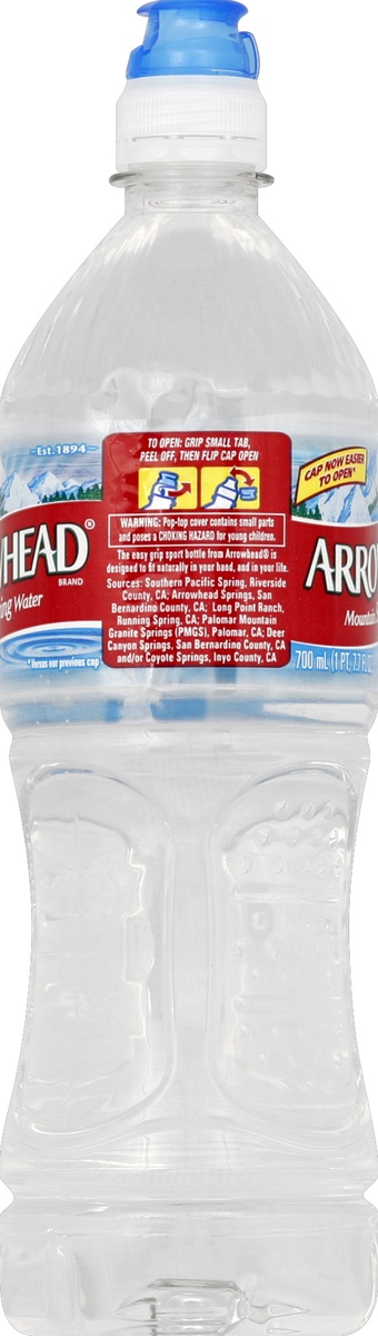 slide 3 of 4, ARROWHEAD Brand 100% Mountain Spring Water, 23.7-ounce plastic sport cap bottle, 