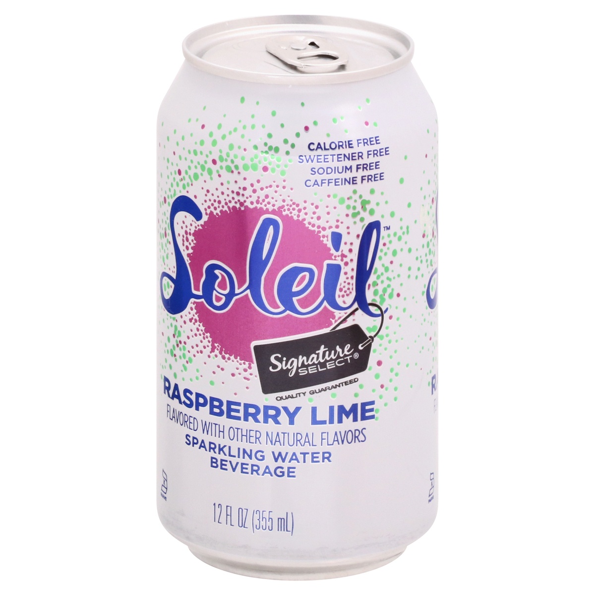 Signature Select S Sel Soleil Water Sparkling Rspbry Lime 8 ct; 12 fl