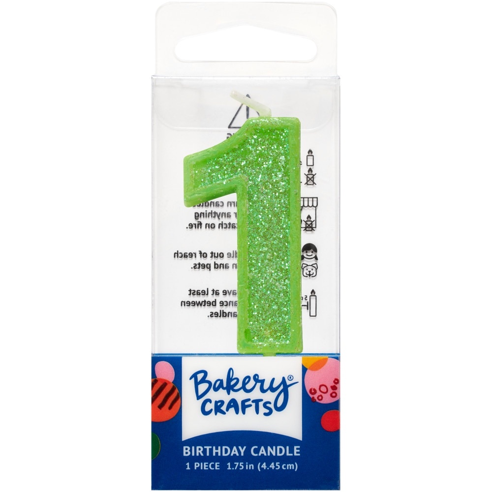 slide 1 of 1, DecoPac One Birthday Candle Cake Decoration - Green, 1 ct