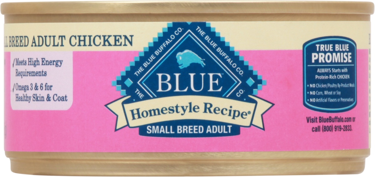 slide 7 of 9, Blue Buffalo Homestyle Recipe Small Breed Chicken Dinner Canned Dog Food, 5.5 oz