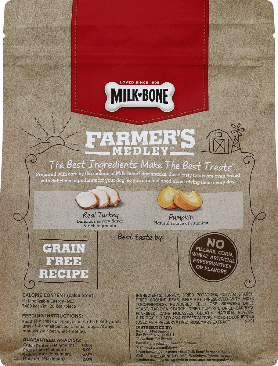 MilkBone Farmers Medley, Grain Free With Turkey & Pumpkin 12 oz Shipt