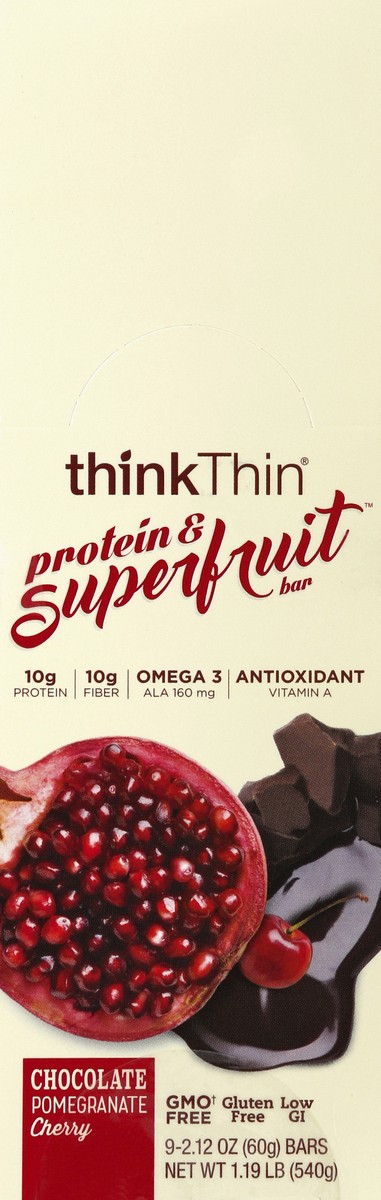 slide 2 of 6, thinkThin Protein & Superfruit Bars 2.12 oz, 2.12 oz