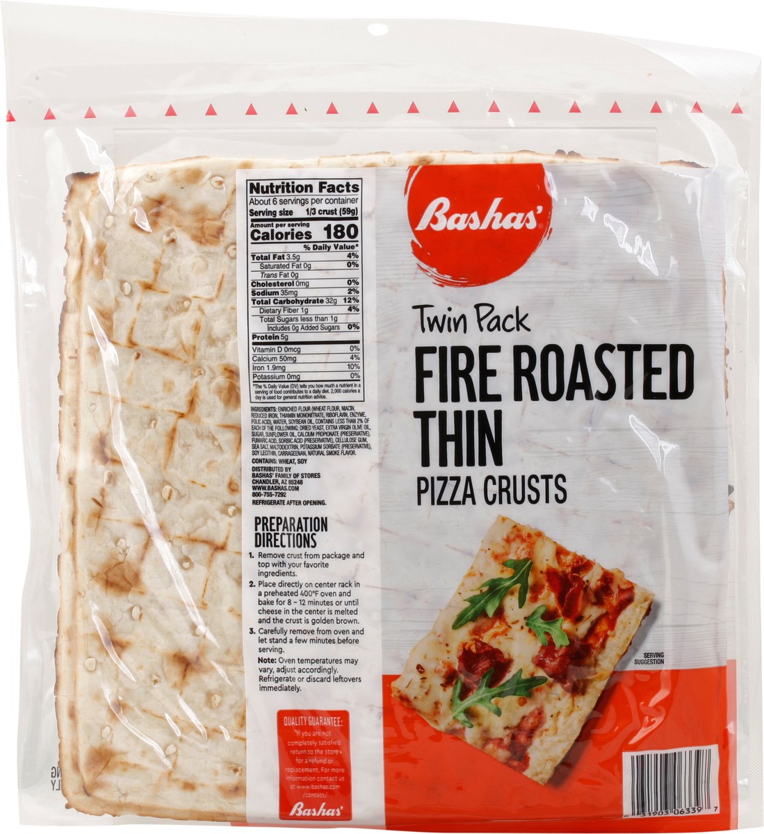 slide 4 of 14, Bashas Fire Rstd Thn Pizza Crst, 12.5 oz