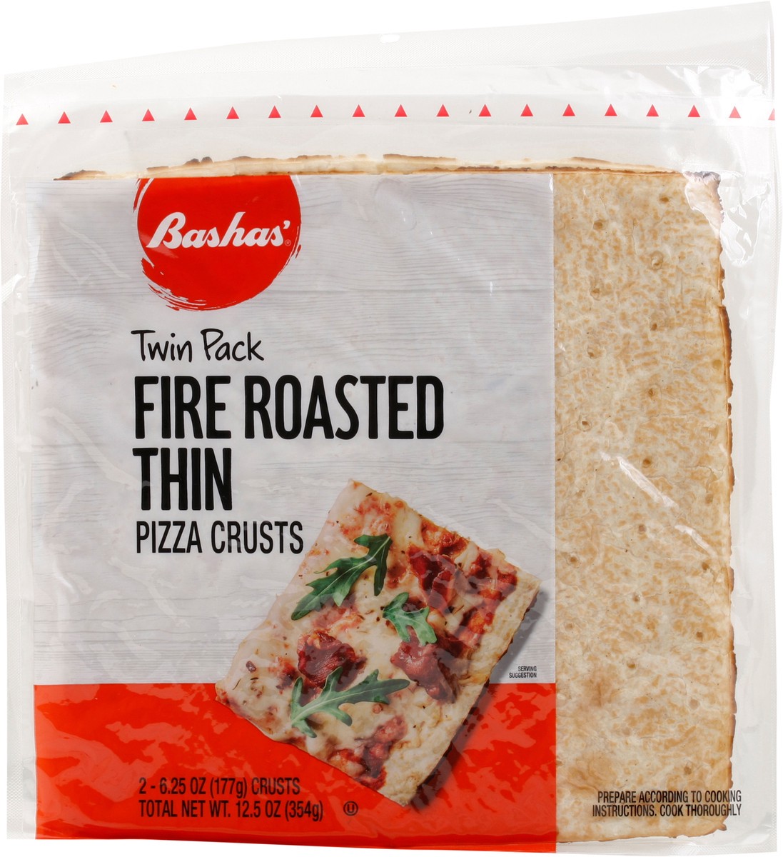 slide 10 of 14, Bashas Fire Rstd Thn Pizza Crst, 12.5 oz