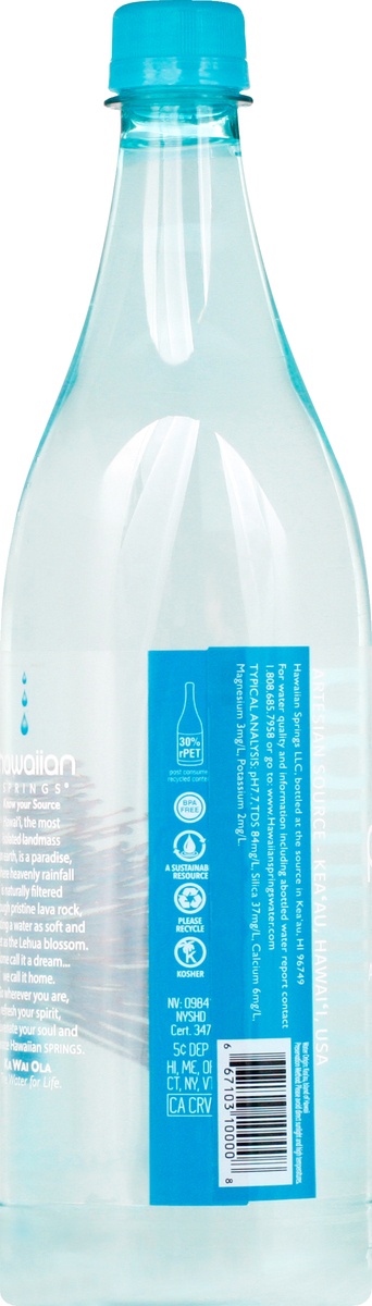 slide 4 of 9, Hawaiian Springs Natural Artesian Water 1 lt, 33 oz