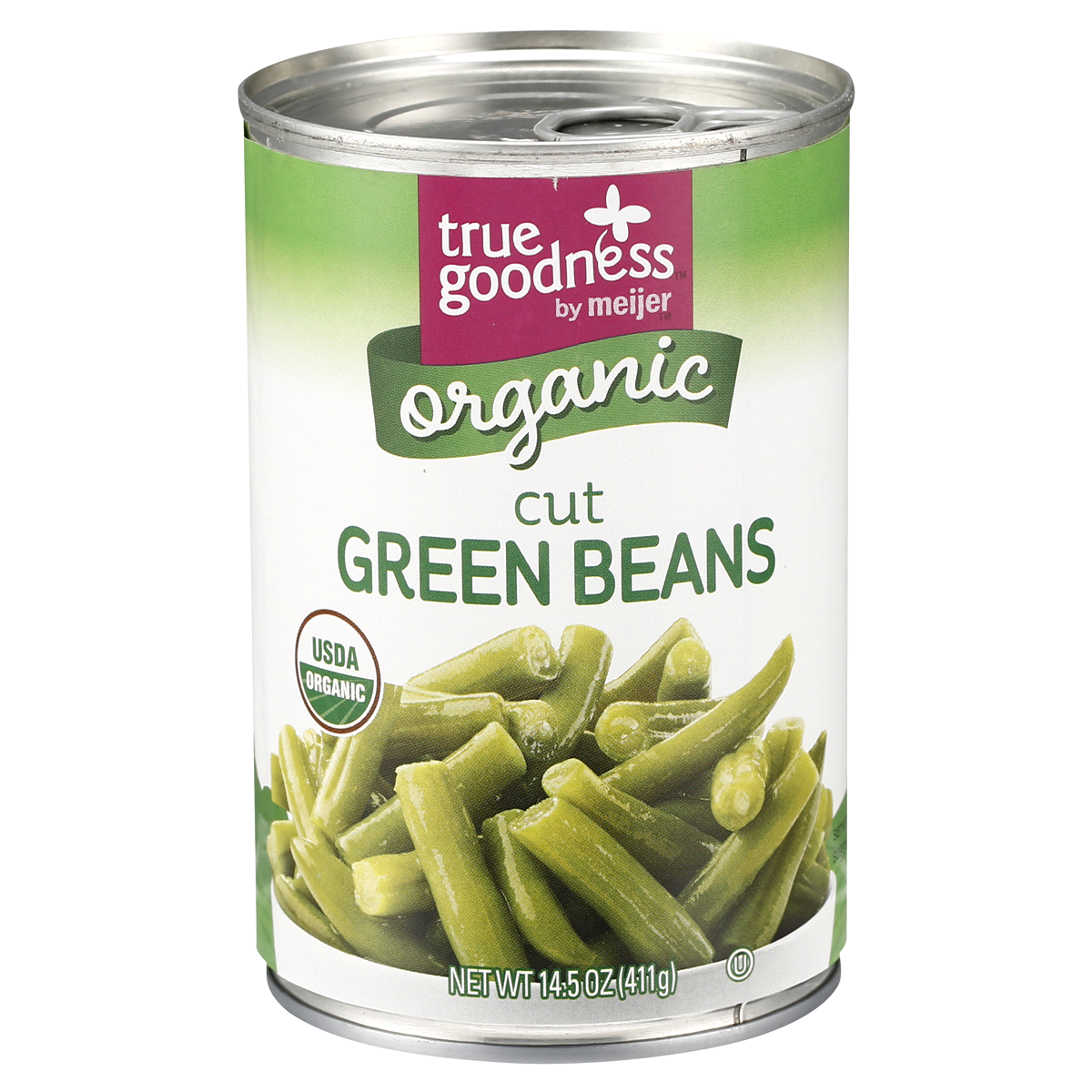 slide 1 of 5, True Goodness Organic Cut Canned Green Beans, 14.5 oz