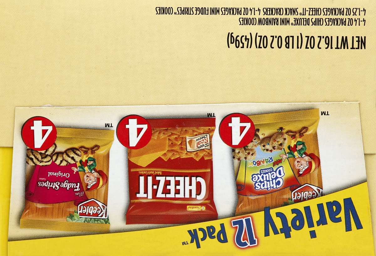 slide 4 of 6, Kellogg's Chips Deluxe/Cheez-It/Fudge Stripes Snacks Variety Pack, 16.2 oz