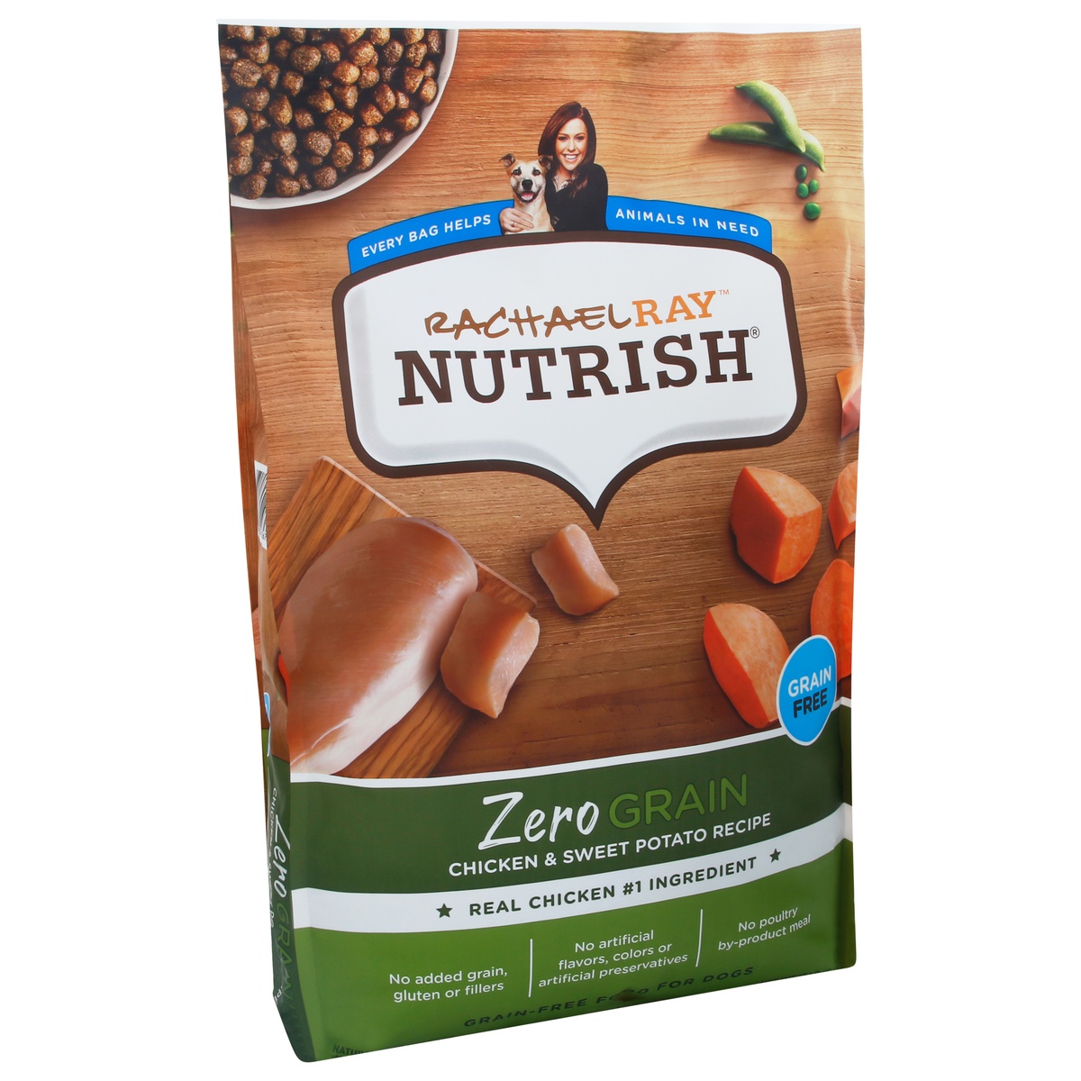 slide 2 of 9, Rachael Ray Nutrish Zero Grain Chicken & Sweet Potato Recipe, Dry Dog Food, 13 lb Bag, 13 lb