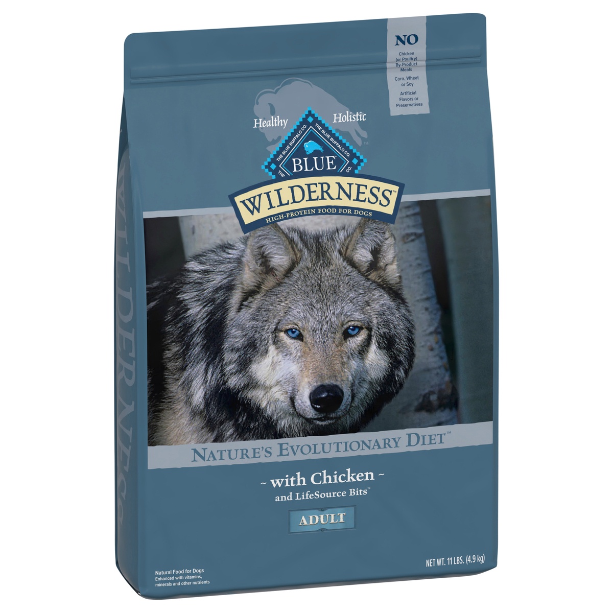 slide 10 of 10, Blue Buffalo Wilderness High Protein, Natural Adult Dry Dog Food, Chicken 11-lb, 11 lb