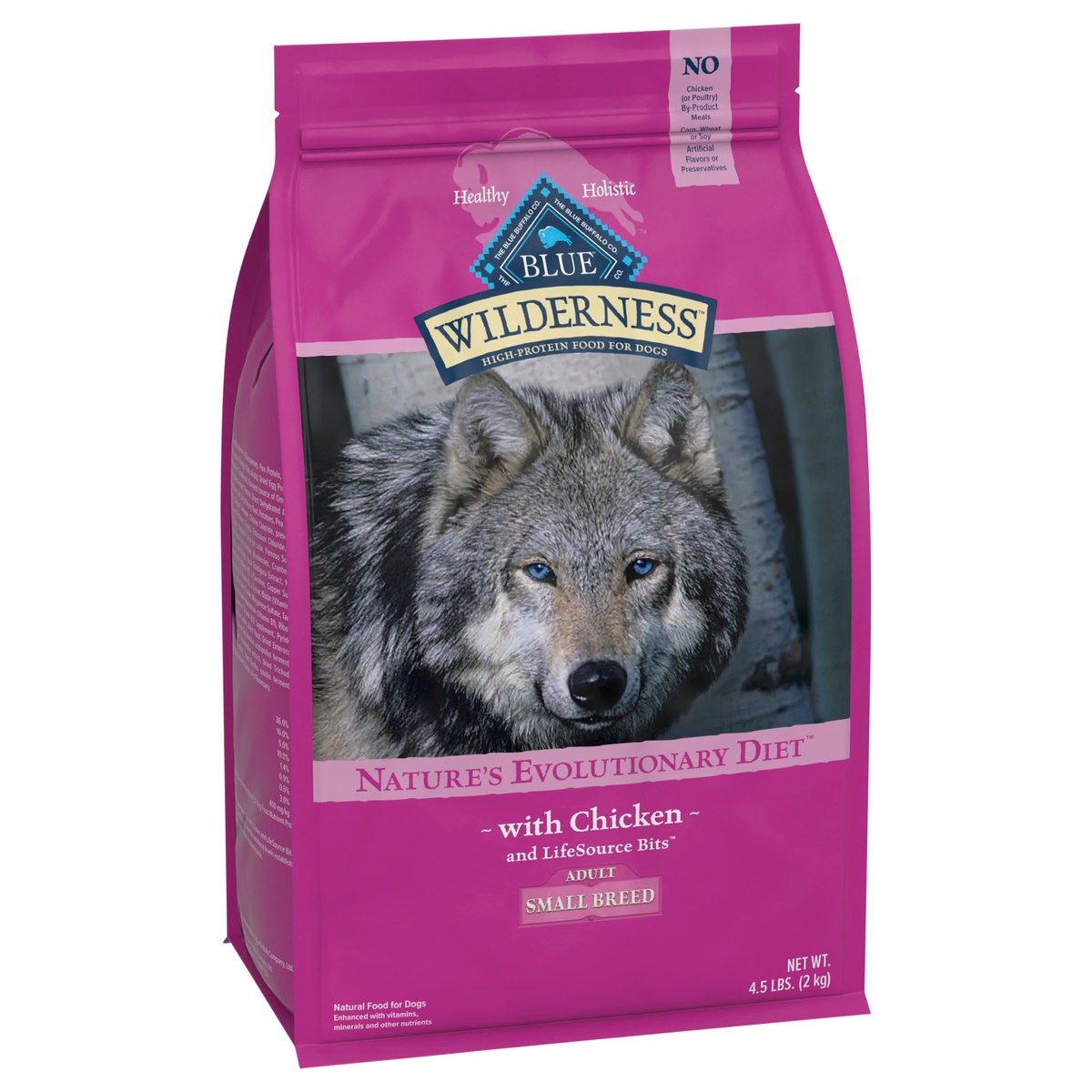 slide 2 of 13, Blue Buffalo Wilderness High Protein, Natural Adult Small Breed Dry Dog Food, Chicken 4.5-lb, 4.5 lb