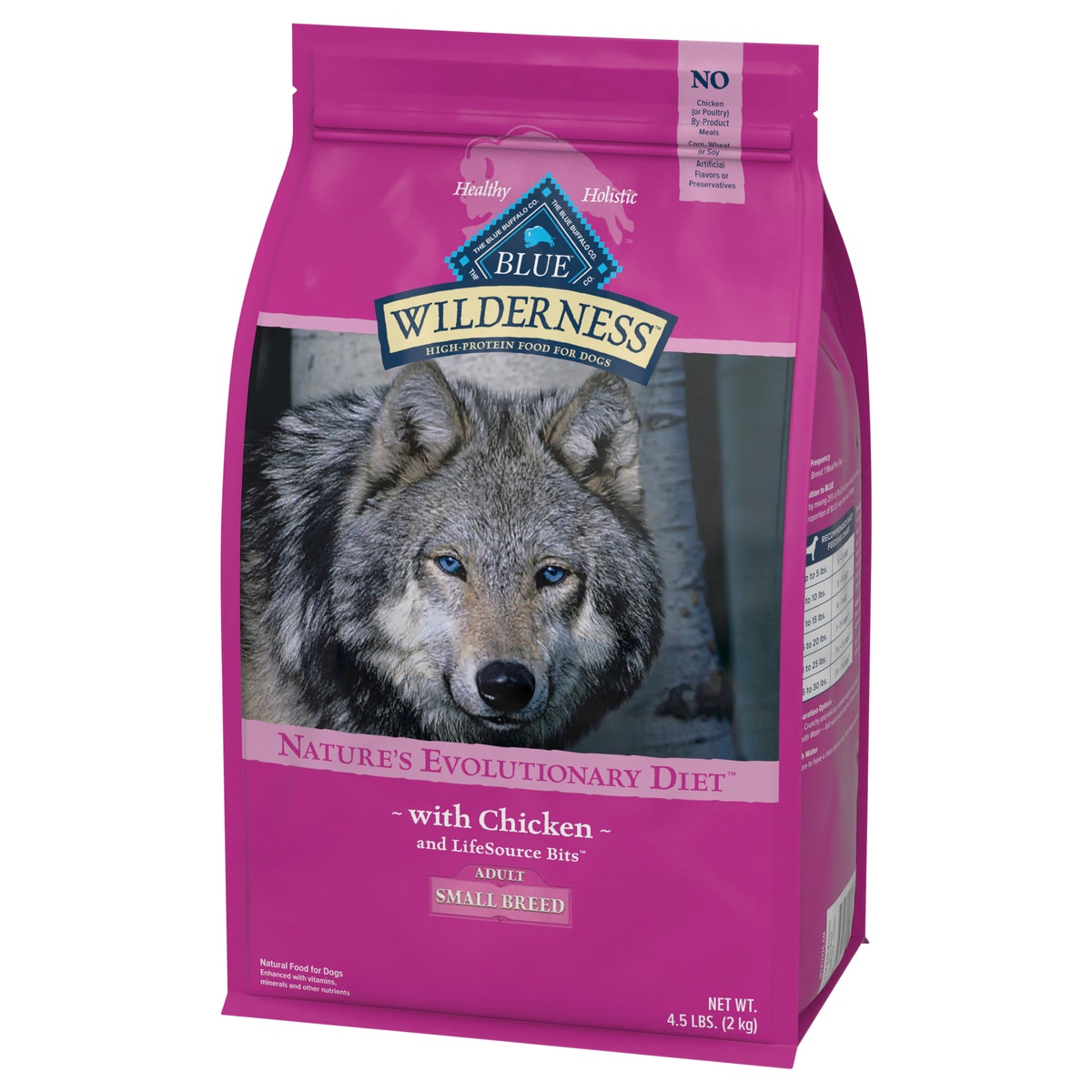 slide 3 of 13, Blue Buffalo Wilderness High Protein, Natural Adult Small Breed Dry Dog Food, Chicken 4.5-lb, 4.5 lb