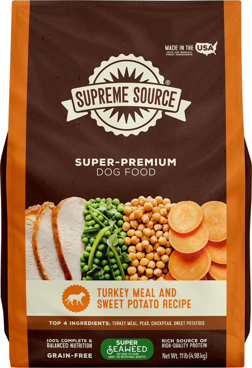 slide 3 of 3, Supreme Source Turkey Meal & Sweet Potato Recipe Dog Food, per lb