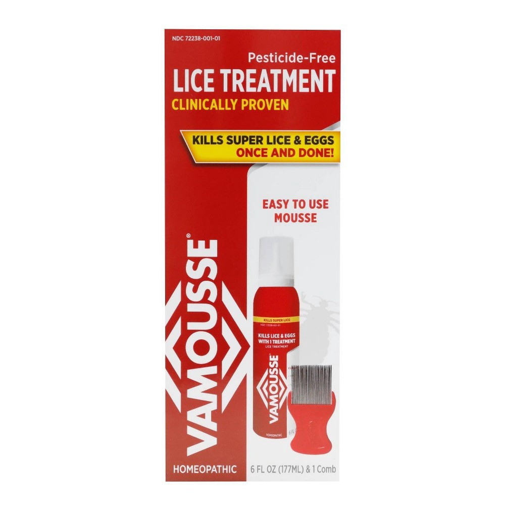 slide 3 of 5, Vamousse Lice Treatment, 6 oz