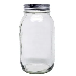 Ball Regular Mouth Smooth Sided Jars With Lids - Clear