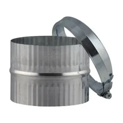 IMPERIAL 4-in to 4-in Galvanized Steel Round Flexible Duct Connector