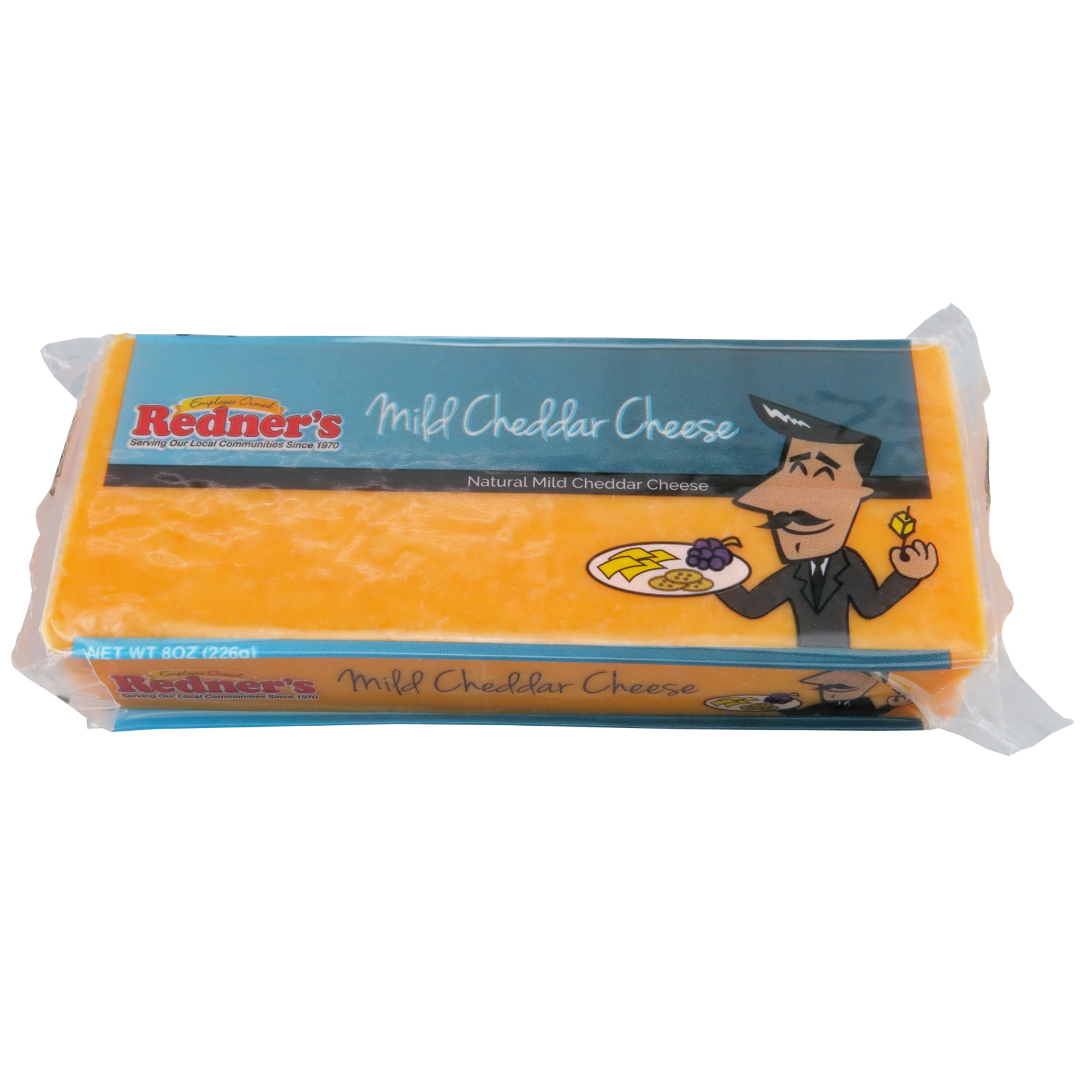 slide 1 of 1, Redner's Mild Cheddar Cheese Bar, 8 oz