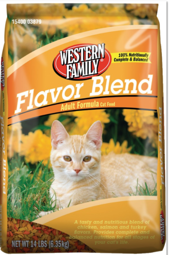 slide 1 of 1, Western Family Tp Fl Blend Cat Food, 14 lb