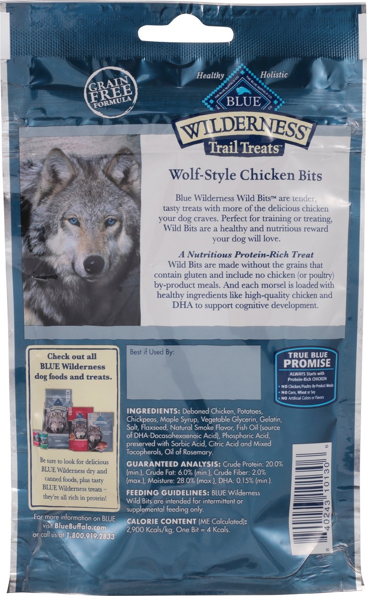 slide 4 of 9, Blue Wilderness Blue Buffalo Wilderness Trail Treats Wild Bits Chicken Recipe Training Dog Treats, 4 oz