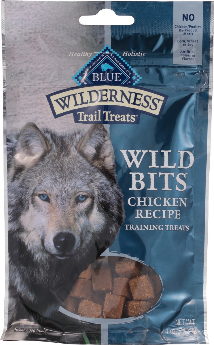 slide 6 of 9, Blue Wilderness Blue Buffalo Wilderness Trail Treats Wild Bits Chicken Recipe Training Dog Treats, 4 oz