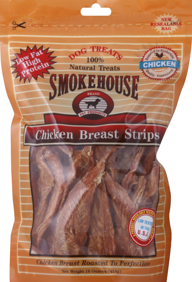 slide 3 of 3, Smokehouse Chicken Breast Strips Dog Treats 16 oz, 16 oz