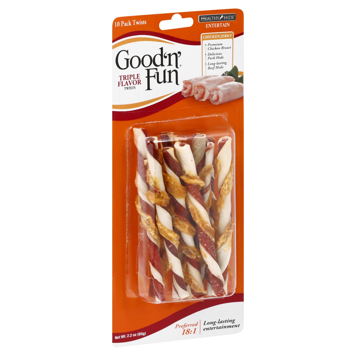 slide 3 of 9, Good 'n' Fun Gourmet Twists Triple Flavor Dog Treats 10 ea, 10 ct