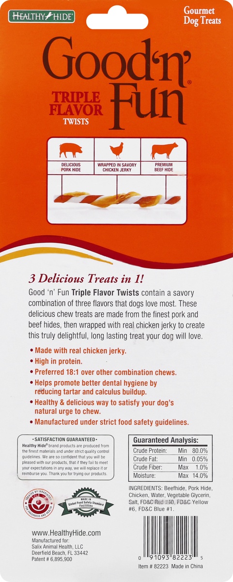 slide 5 of 9, Good 'n' Fun Gourmet Twists Triple Flavor Dog Treats 10 ea, 10 ct