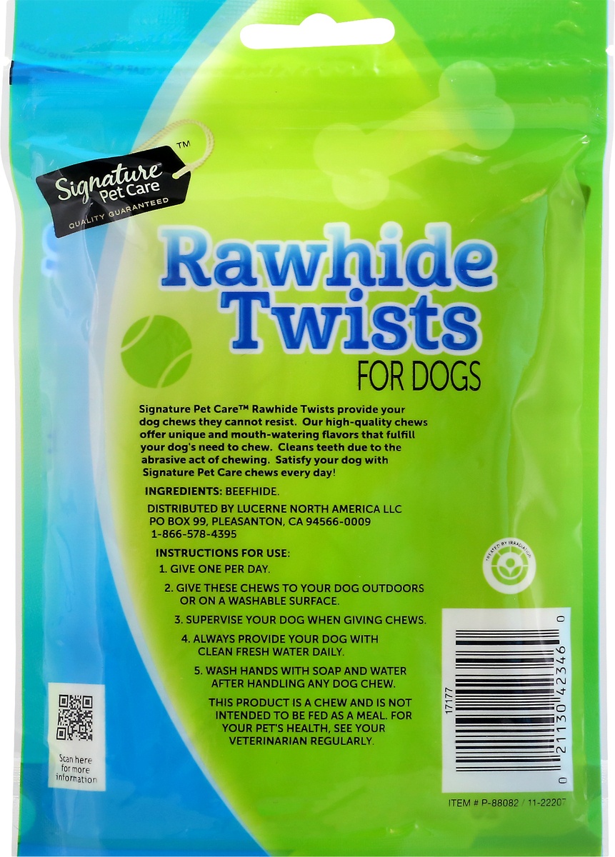 Signature Pet Care Rawhide Twists Dog Chews 20 ea 20 ct Shipt