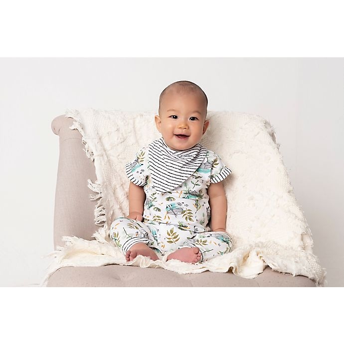 slide 4 of 5, Kidding Around Baby Boys long leg romper and bib, 1 ct