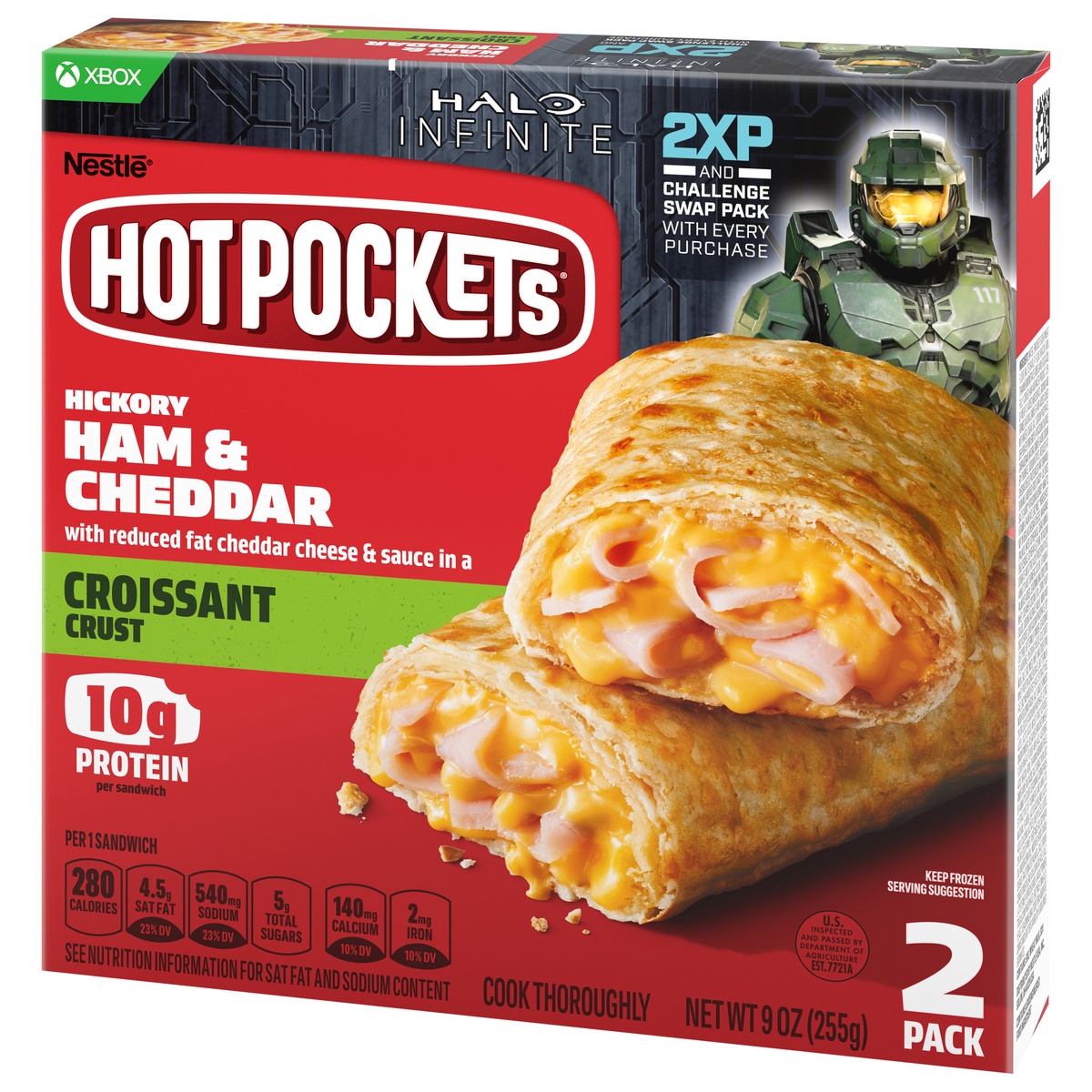 Hot Pockets Hickory Ham & Cheddar Croissant Crust Frozen Snacks 9 Oz ...