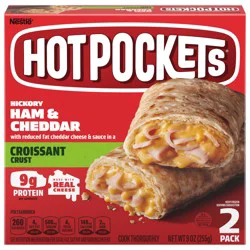 Hot Pockets Croissant Crust Hickory Ham & Cheddar Sandwiches 2 ea