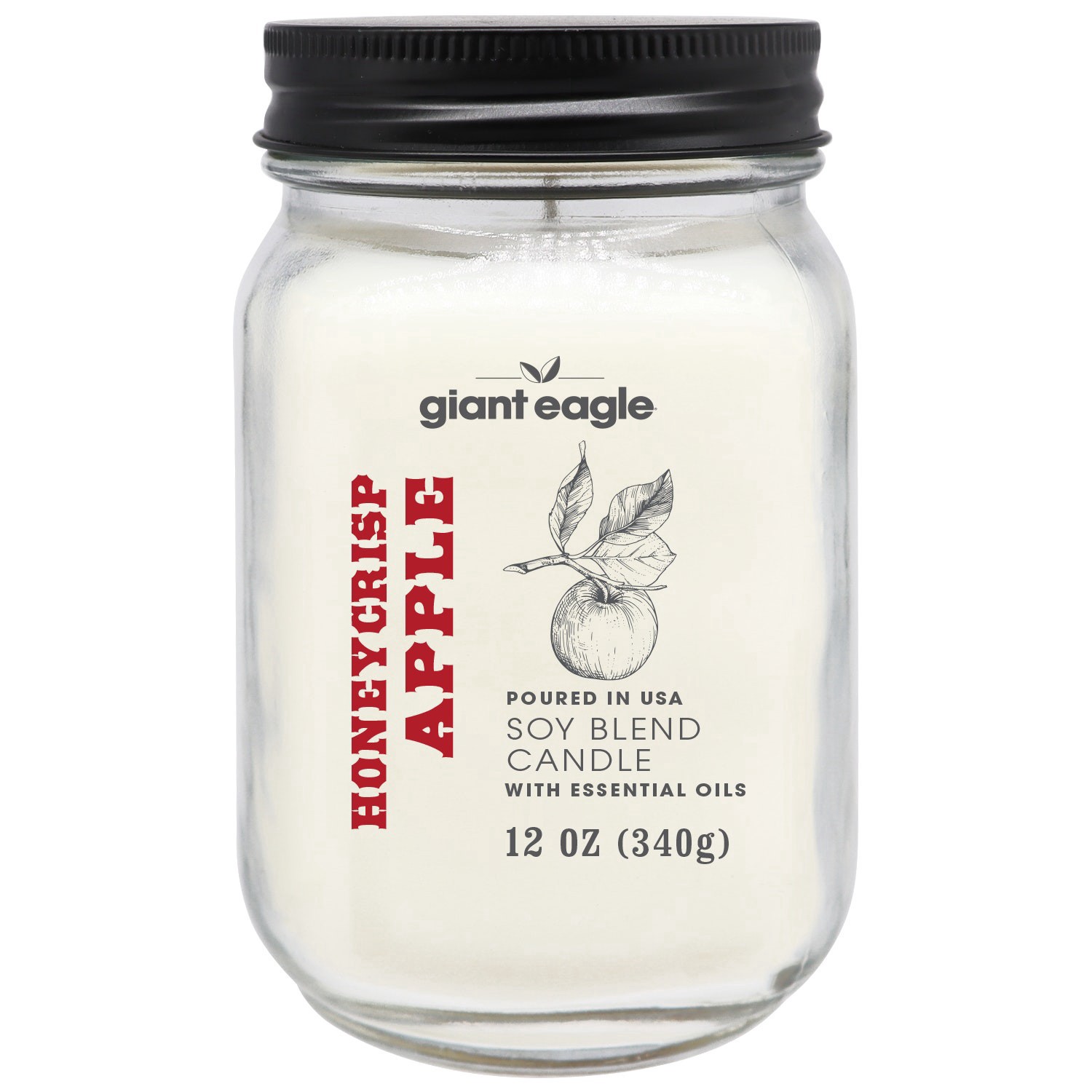 slide 1 of 1, Ge Honeycrisp Apple Candle, 12 oz
