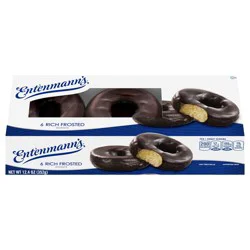 Entenmann''s Rich Frosted Donuts, 6 count, Chocolate Donuts, 12.4 oz Box