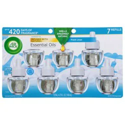 Air Wick Essential Oils Fresh Linen Scented Oil Refills 7 ea