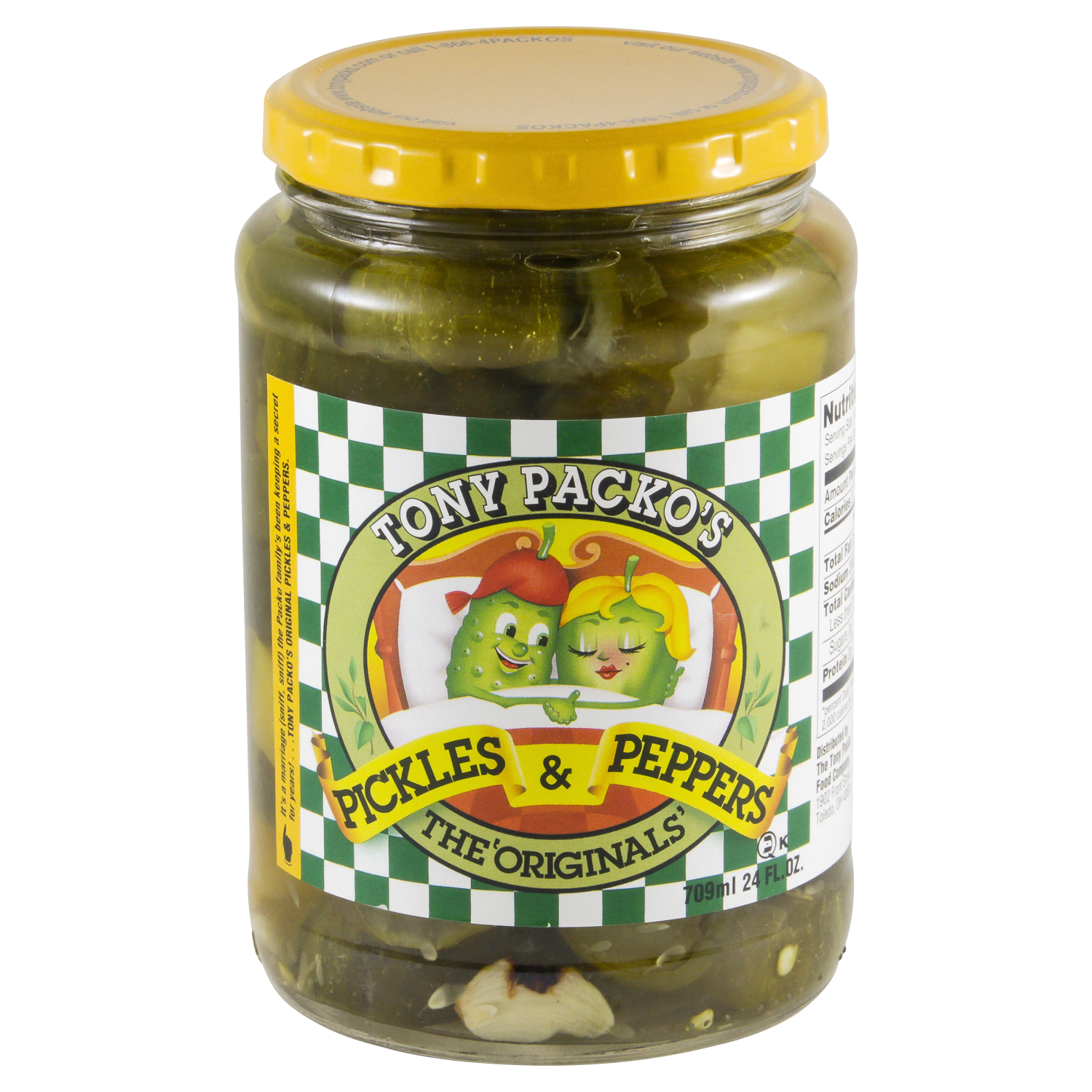 slide 1 of 3, Tony Packo's The Originals Pickles & Peppers 709 ml, 24 fl oz