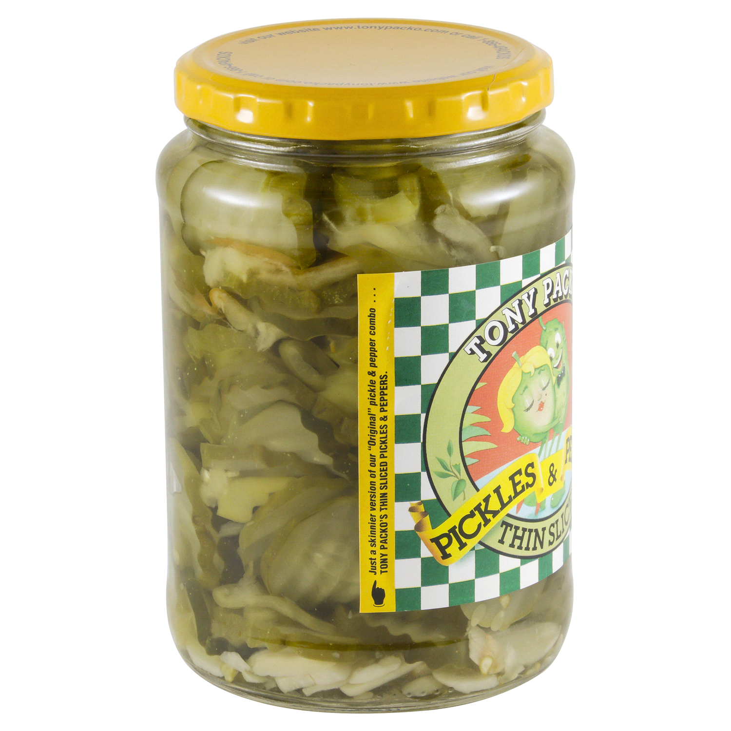 slide 2 of 3, Tony Packo's Thin Sliced Pickles & Peppers - 24 fl oz, 24 fl oz