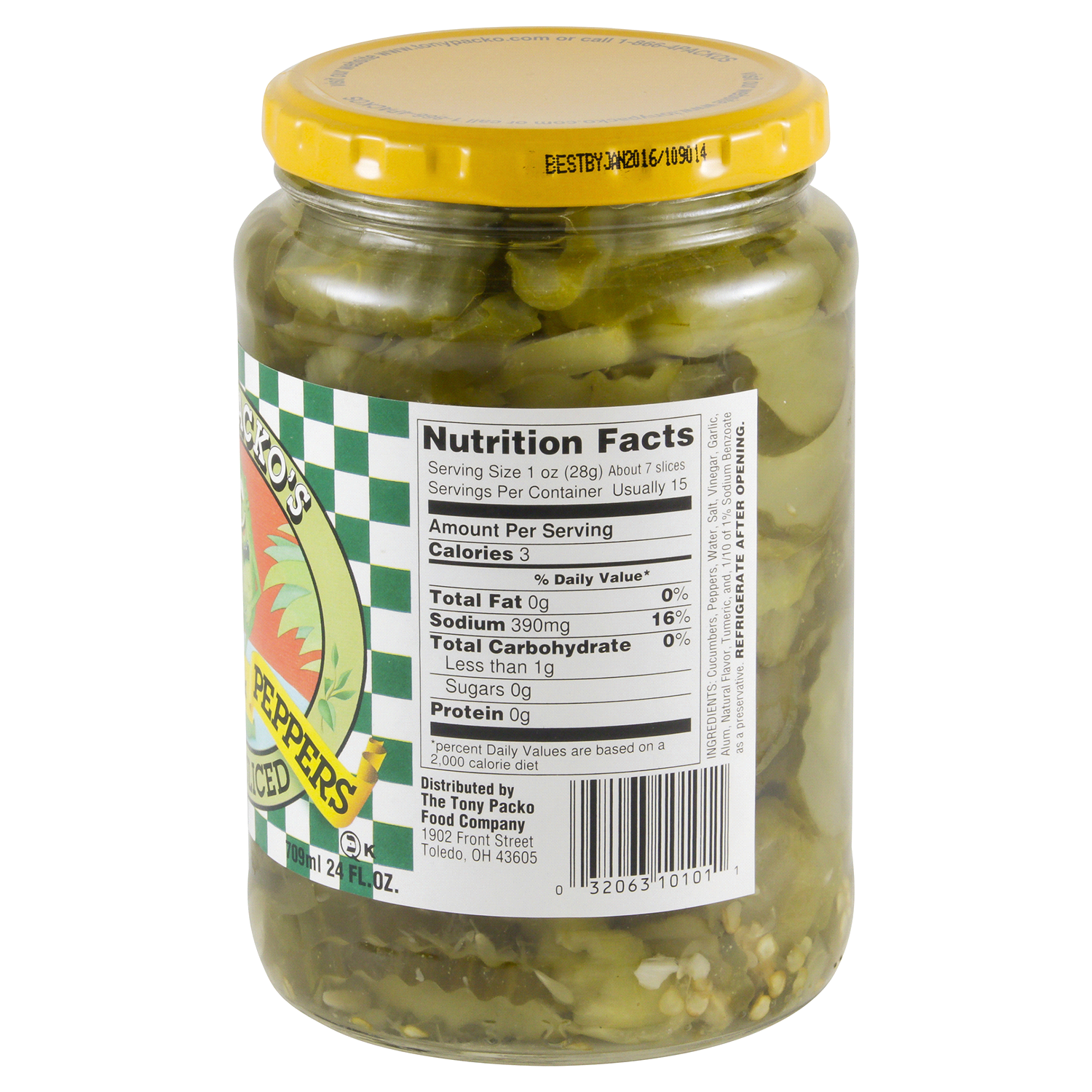 slide 3 of 3, Tony Packo's Thin Sliced Pickles & Peppers - 24 fl oz, 24 fl oz