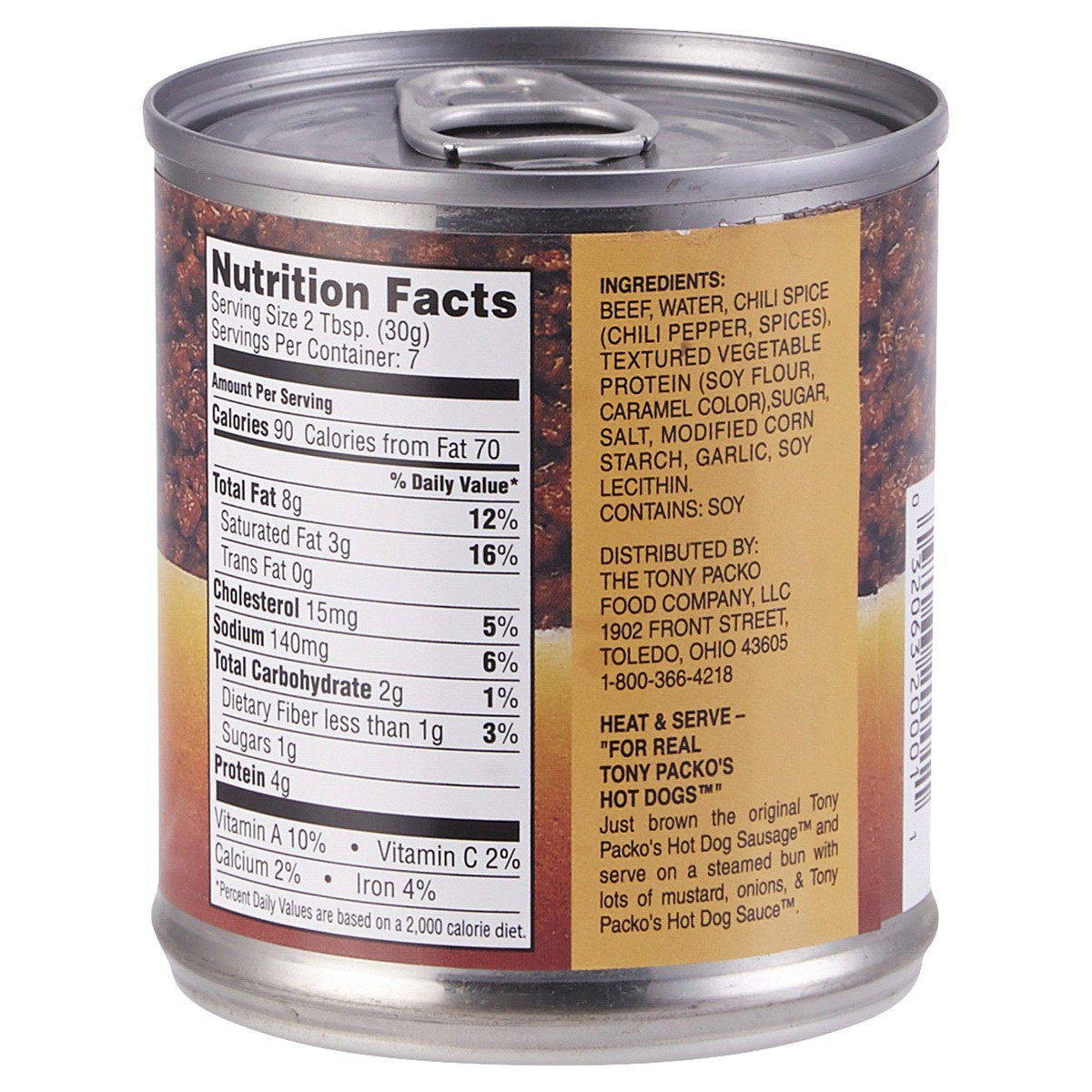 slide 2 of 2, Tony Packo's Hot Dog Sauce with Beef 7.5 oz, 7.5 oz